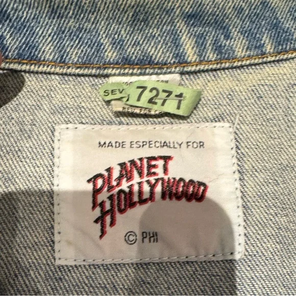 Planet Hollywood Denim Jacket Sz M - Picture 7 of 11